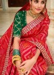 Banarasi Silk printed Saree In Red Color